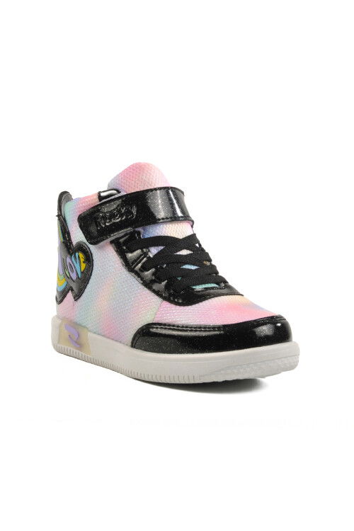 Black Velcro Ankle Girl Sneaker 6503 F