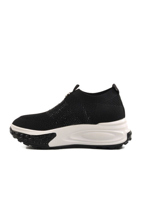 Black Knit Lightweight Womens Sneakers 25Y305-4 Z
