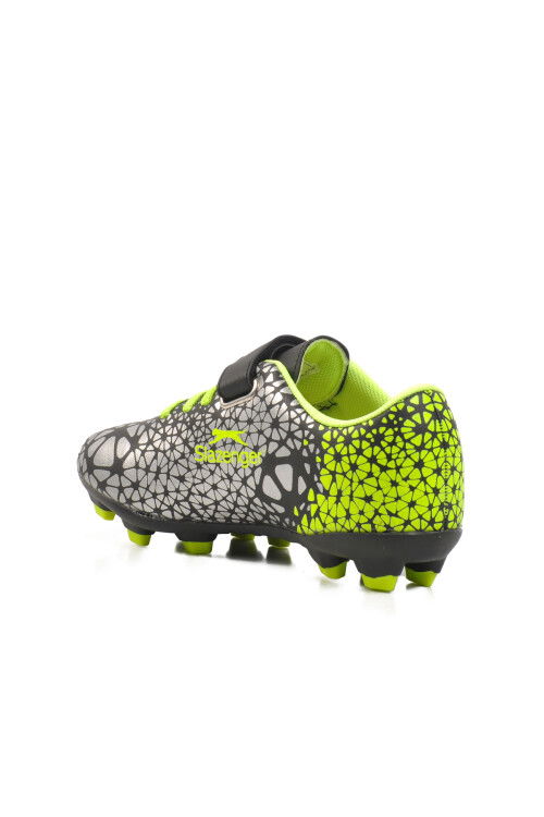 Black-Green Velcro Kids Cleats Crystal F
