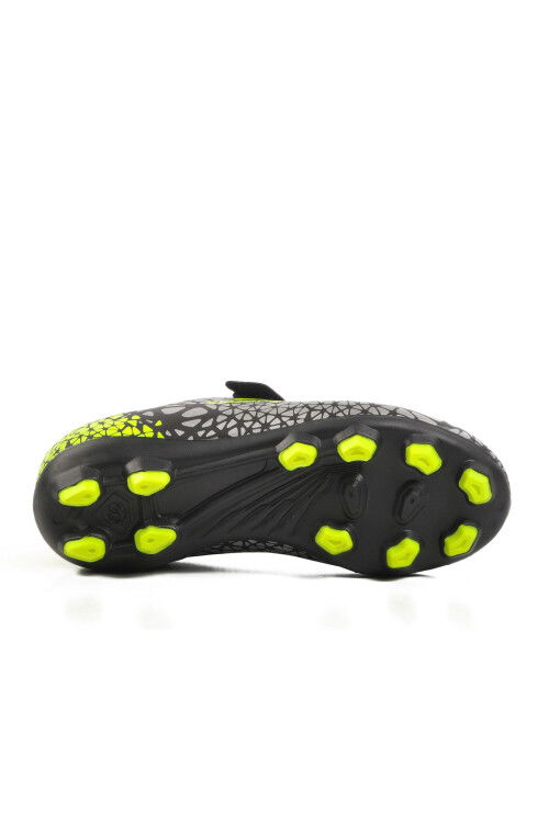 Black-Green Velcro Kids Cleats Crystal F