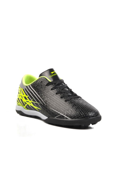 Black-Green Mens Artificial Turf Shoes Carlo M