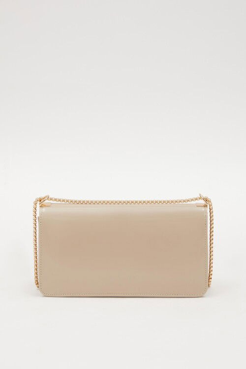 حقيبة كتف نسائية من جلد المنك اللامع 930191