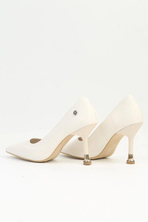 Beige Thin Heeled Womens Evening Shoes PC-54022 Z