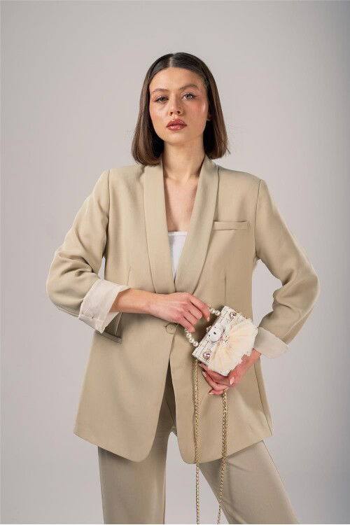 Beige Womens Handbag and Shoulder Bag 17945