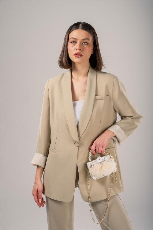 Beige Womens Handbag and Shoulder Bag 17945