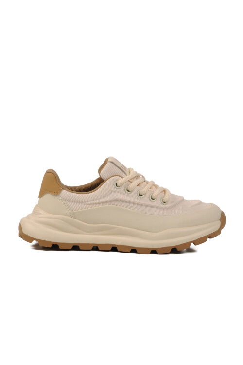 Beige Memory Foam Mens Sneakers Meks M