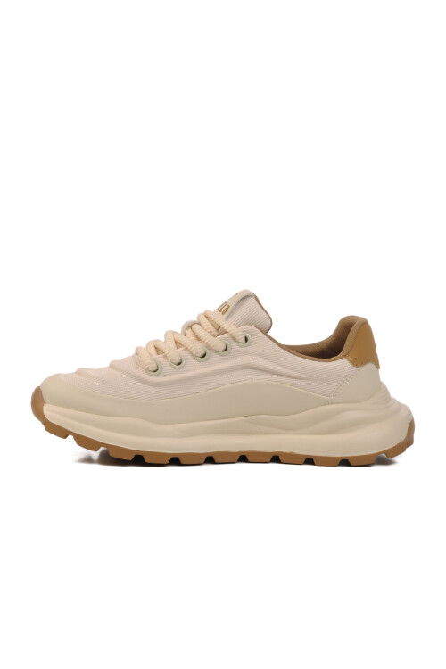 Beige Memory Foam Mens Sneakers Meks M