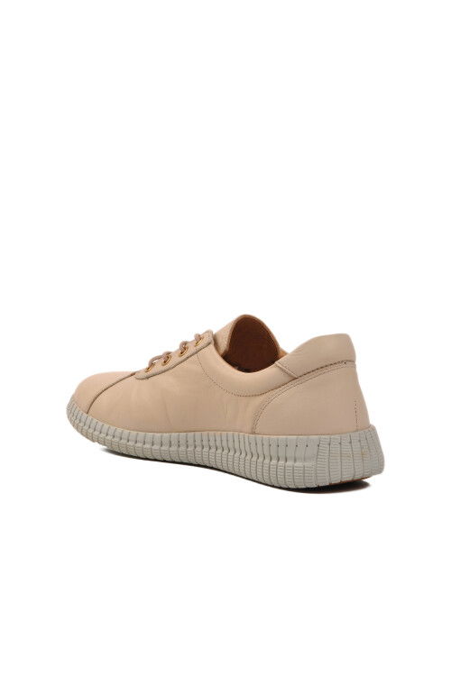 Bej Hakiki Deri Kadın Casual Ayakkabı 2216114Y Z