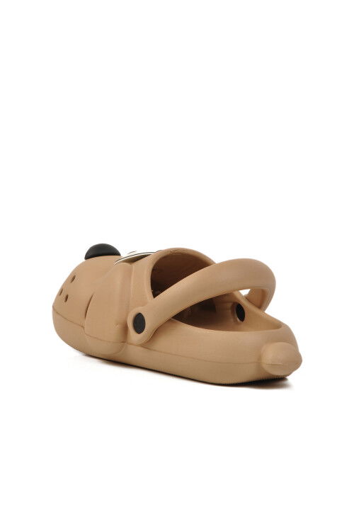 Beige Unisex Kids Sabo Slippers Doggy B