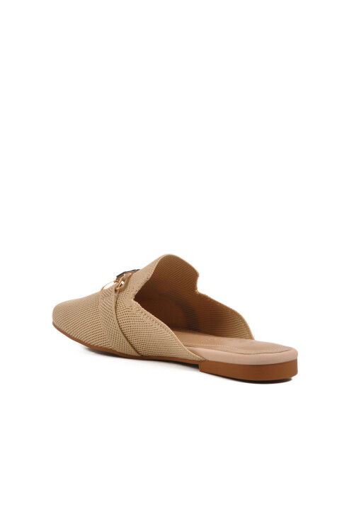 Bej Triko Hafif İnce Taban Önü Kapalı Kadın Terlik 277132 Z