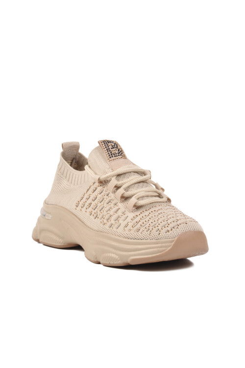 Beige Knit Lightweight Womens Sneakers Lexa 130 G