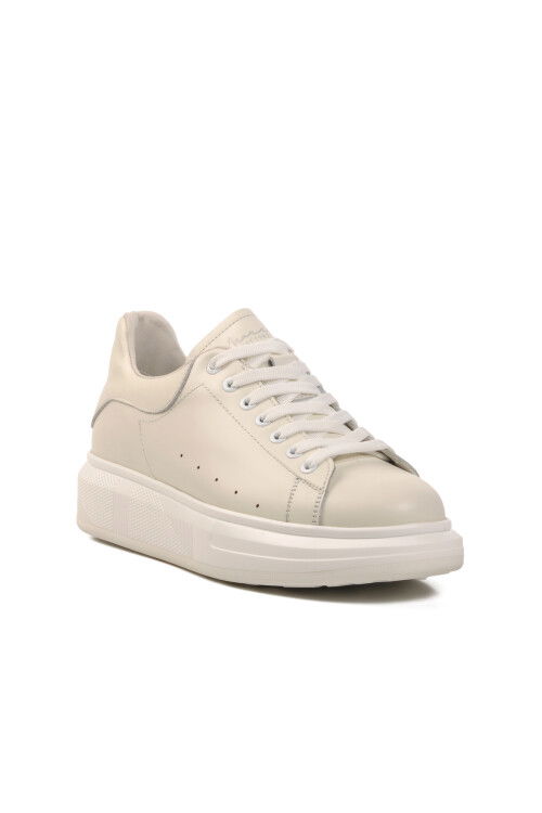 White Genuine Leather Mens Sneakers 152-21028 M
