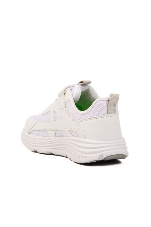 Beyaz Gri Cırtlı Erkek Çocuk Spor Ayakkabı 1880 F