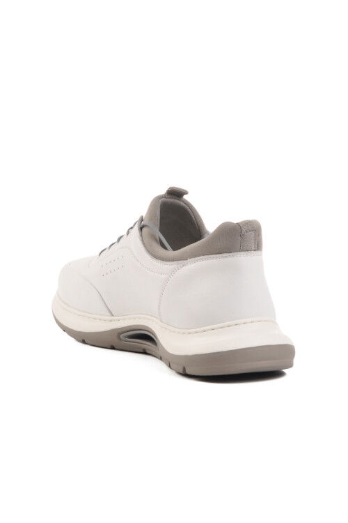 White Genuine Leather Mens Casual Shoes 5Y2844 M