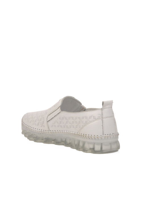 White Genuine Leather Womens Casual Shoes 0002 Z