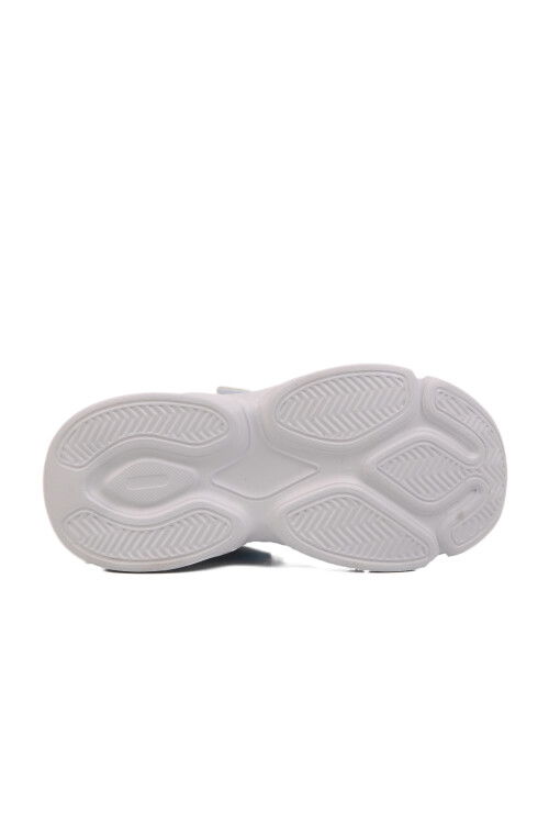 White Navy Blue Velcro Mesh Lightweight Boys Sneakers 2351 P