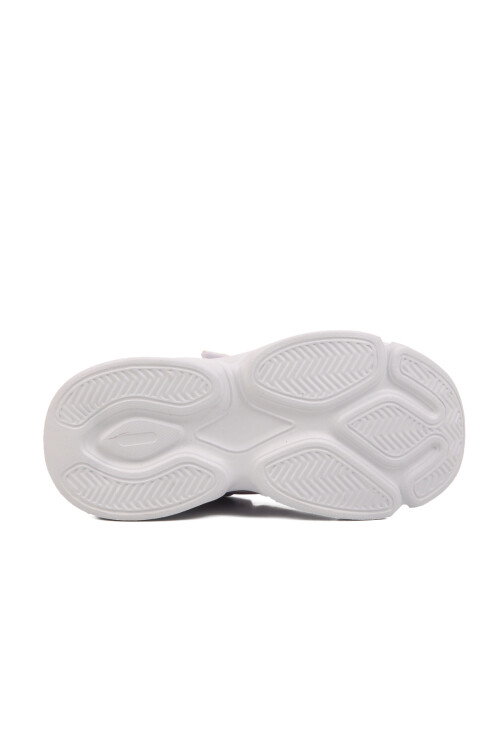 White Lilac Velcro Mesh Lightweight Girls Sneakers 2351 P