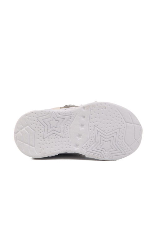 White Blue Velcro Lightweight Unisex Kids Sneakers Ruffon B