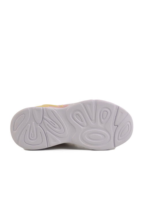 White Velcro Mesh Lightweight Girls Sneakers 1878 F