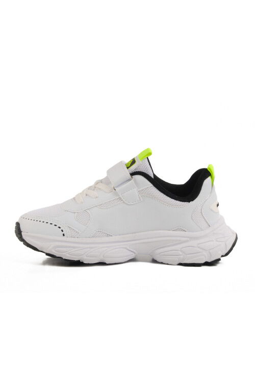 White Velcro Mesh Lightweight Boys Sneakers 1866 F