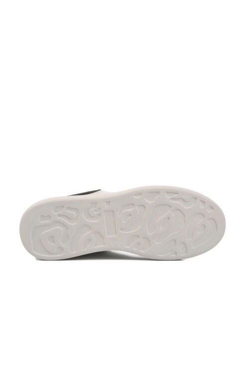 Beyaz Siyah Hakiki Deri Erkek Sneaker Premium 02028 M