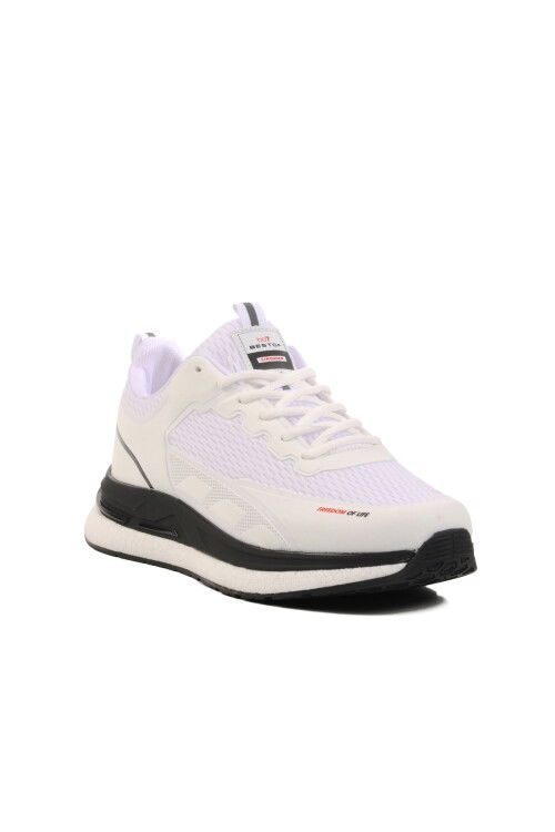 White Lightweight Mesh Mens Sneakers BST-644 M