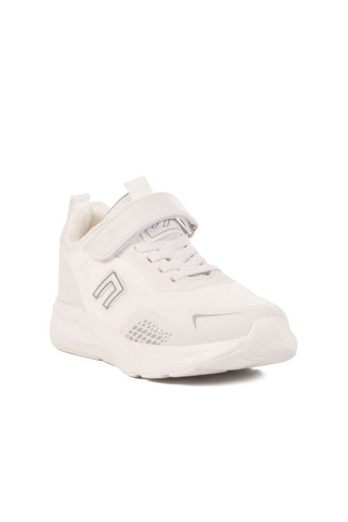 Rams F White Velcro Mesh Lightweight Boys Sneakers