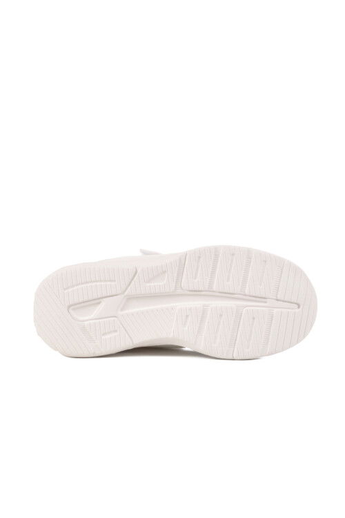 Rams F White Velcro Mesh Lightweight Boys Sneakers