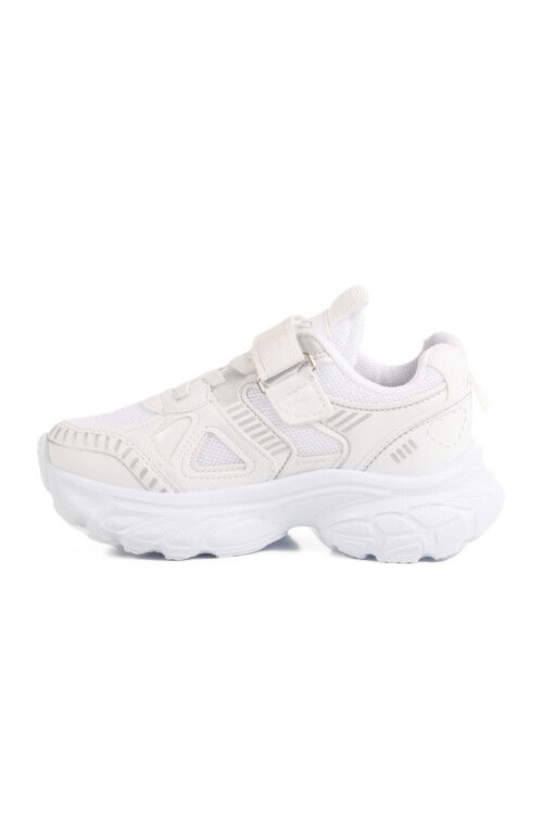 White Velcro Mesh Girls Sneakers 1500 P