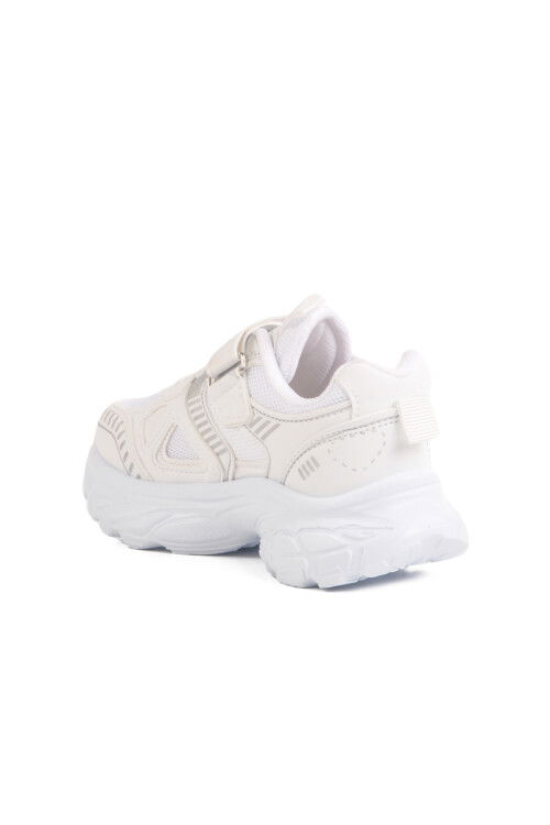 White Velcro Mesh Girls Sneakers 1500 P