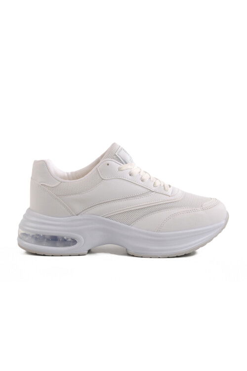 White Mesh Lightweight Air Sole Womens Sneakers 185 G