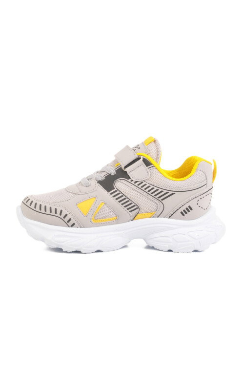 Buz Sarı Cırtlı Fileli Unisex Çocuk Spor Ayakkabı 1500 F