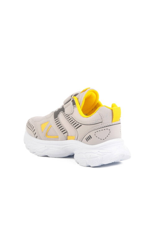 Buz Sarı Cırtlı Fileli Unisex Çocuk Spor Ayakkabı 1500 F