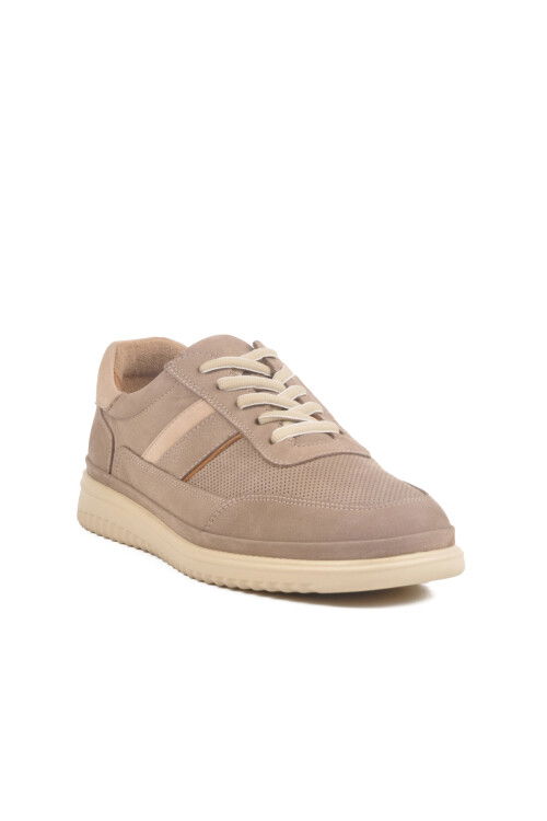 Beige Genuine Leather Mens Casual Shoes LO2072-C200 M