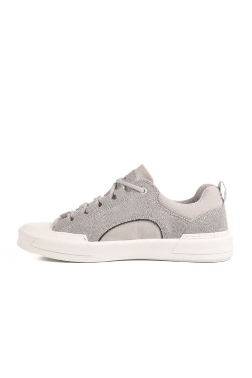 Gray Genuine Leather Mens Sneaker 23Corvet M