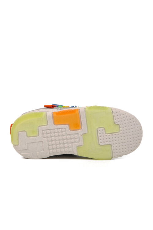 Gray Velcro Light Up Unisex Kids Sneakers Legos P