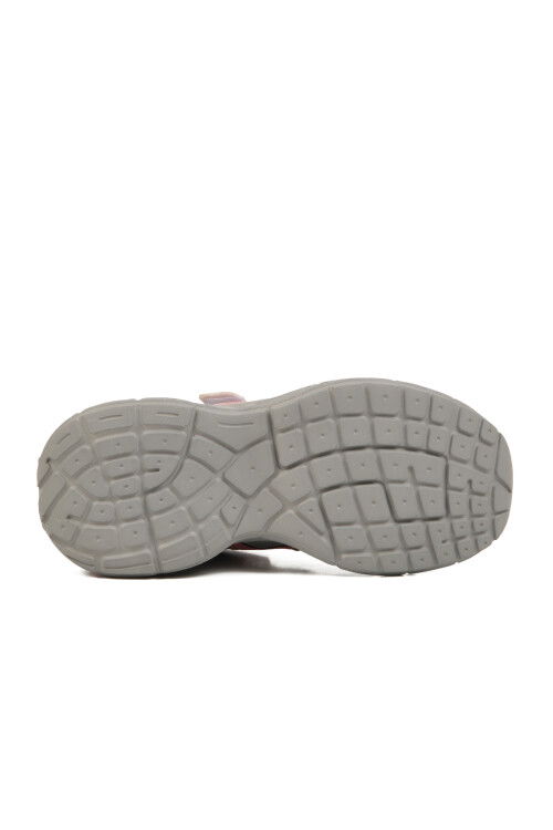 Silver Pink Velcro Mesh Lightweight Girls Sneakers Ruffon F