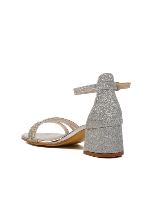 Silver Stone Embroidered Girls Sandals 254 RY 6504 F