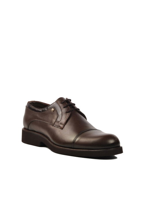 Brown Genuine Leather Mens Classic Shoes 03101 M