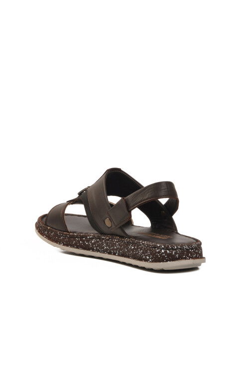 Brown Genuine Leather Mens Sandals 2050 M