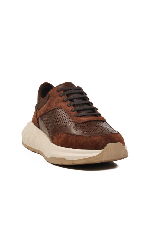 Brown Genuine Leather Mens Sneaker Premium 5394 M