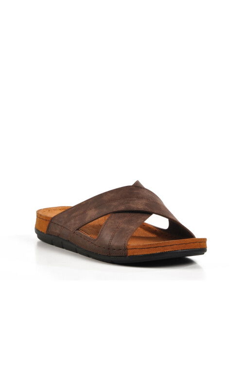 Brown Anatomic Mens Slippers Bento M