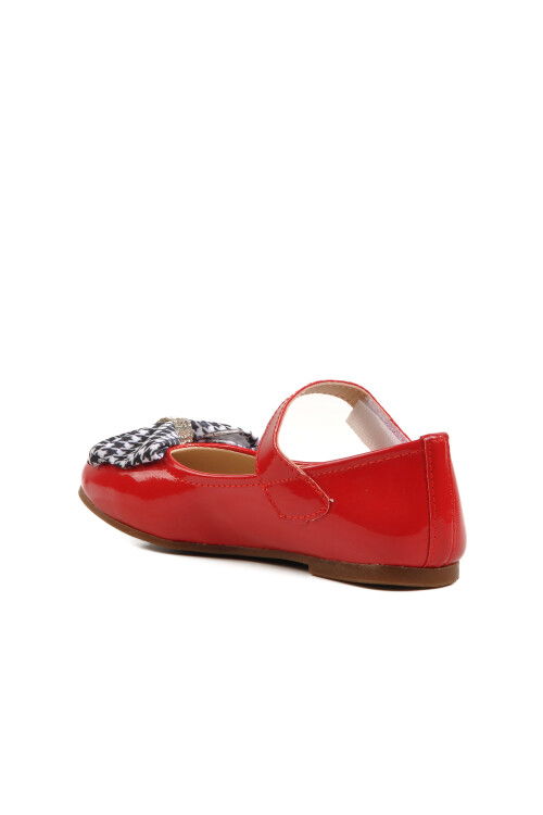Red Patent Leather Girls Bow Ribbon Ballerina Flats 180 P