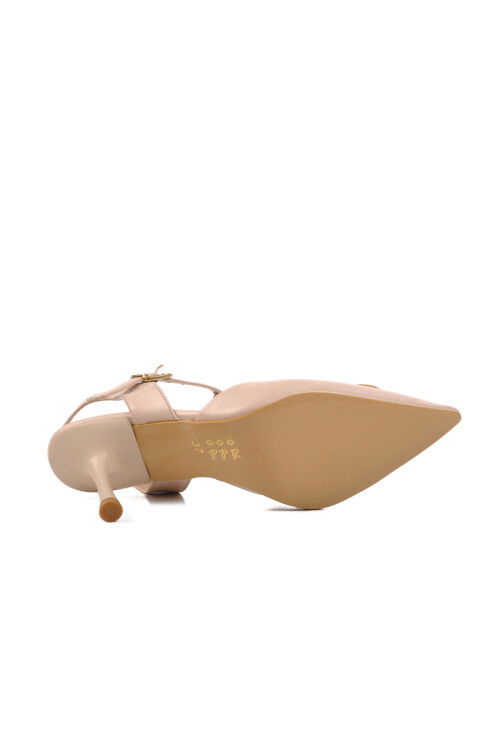 Cream Thin Heeled Womens Evening Shoes PC-54717 Z