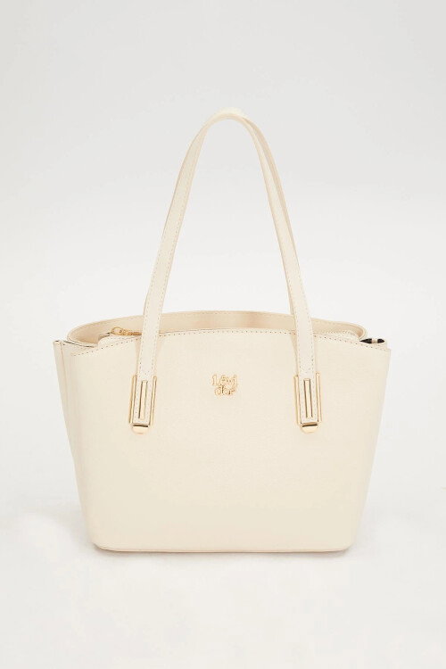 Krem Kadın El ve Omuz Çantası 930206