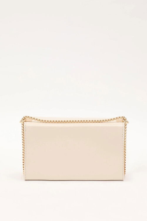 Cream Patent Leather Womens Shoulder Bag 930182