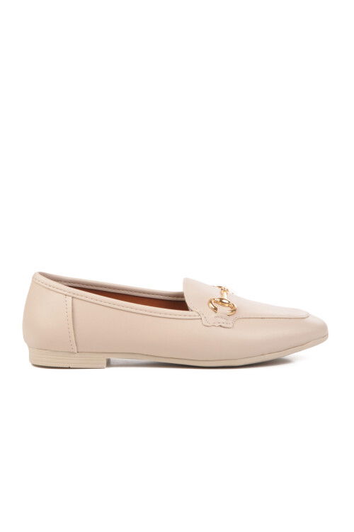 Cream Thin Sole Light Womens Ballerinas B-22 Z