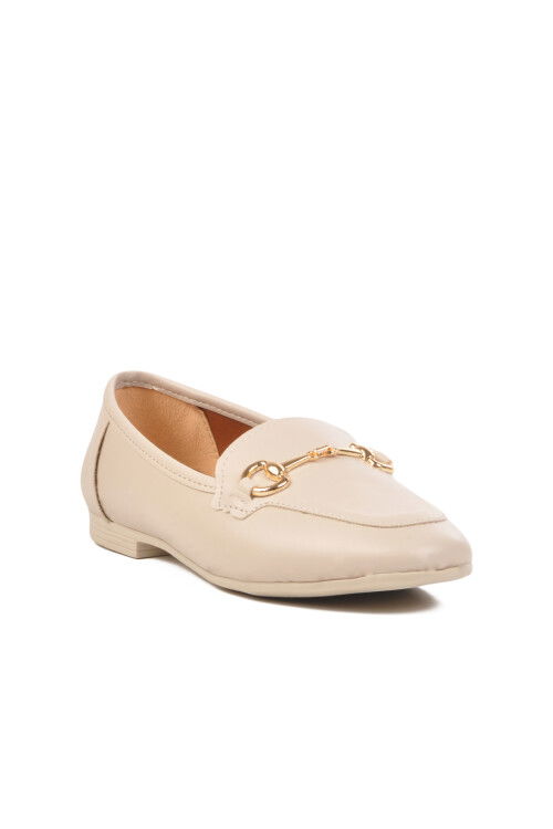 Cream Thin Sole Light Womens Ballerinas B-22 Z