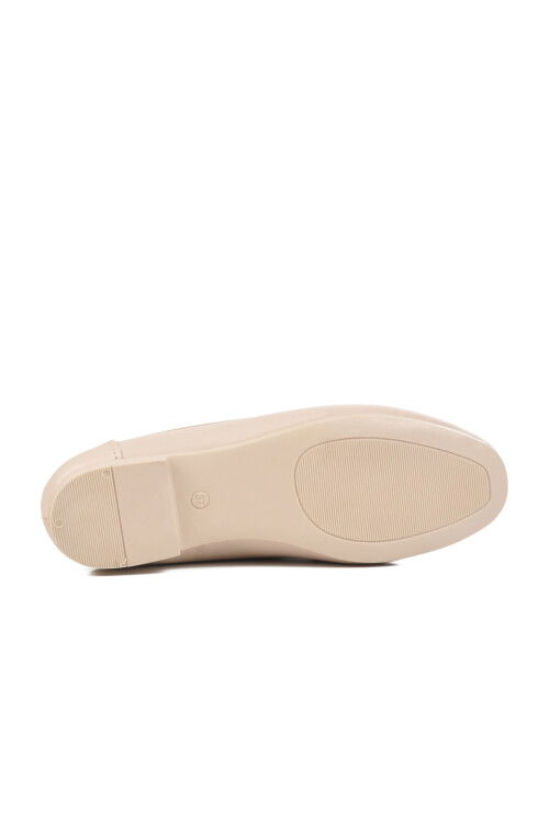 Cream Thin Sole Light Womens Ballerinas B-22 Z