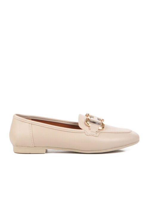 Cream Thin Sole Light Womens Ballerinas B-36 Z